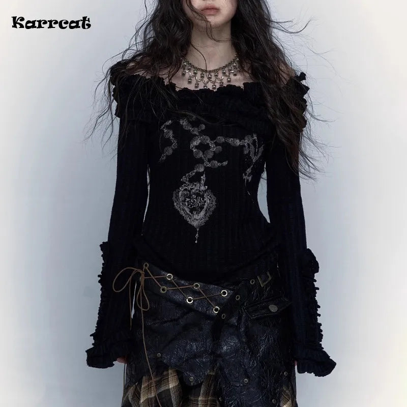 Grunge Aesthetics Graphic Top