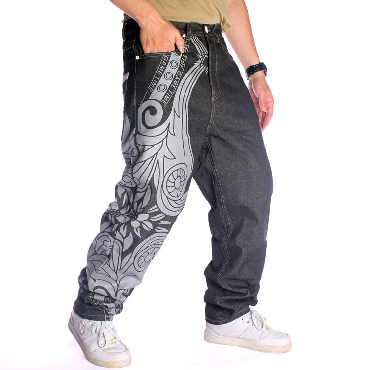 Embroidered Hip Hop Jeans