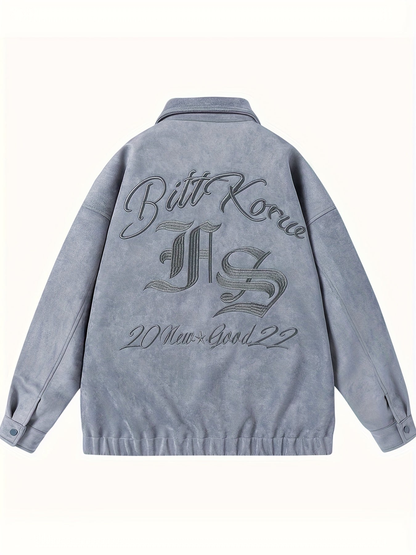Suede Embroidered PU Leather Jacket