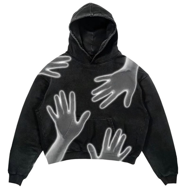 Unique Print Oversized Hoodie - Tisso Clothing