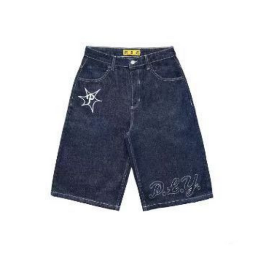 Embroidered Jorts
