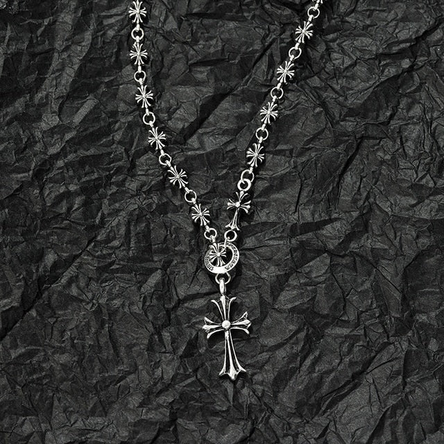 Gold and Silver Plated Cross Pendant Necklace