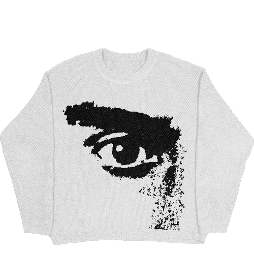 Unique Print Turtle Neck Knit Sweater - Tisso Clothing