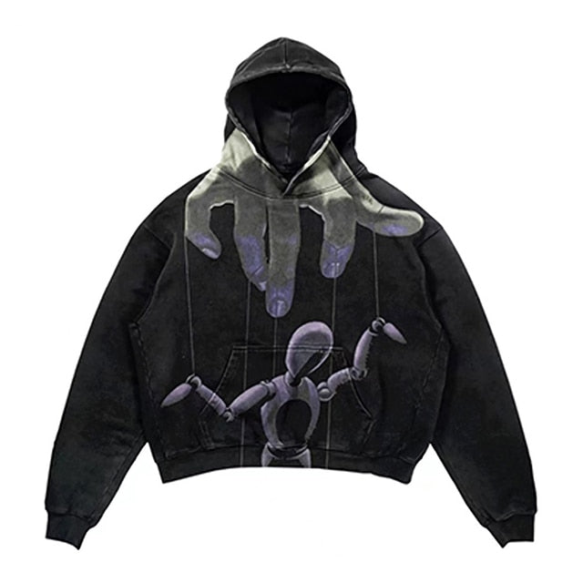 Unique Print Oversized Hoodie - Tisso Clothing