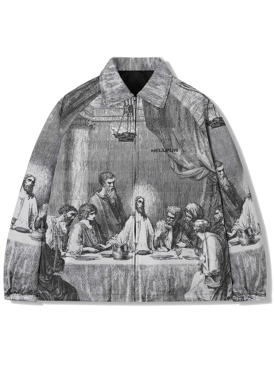 Retro Painting Print Jacket