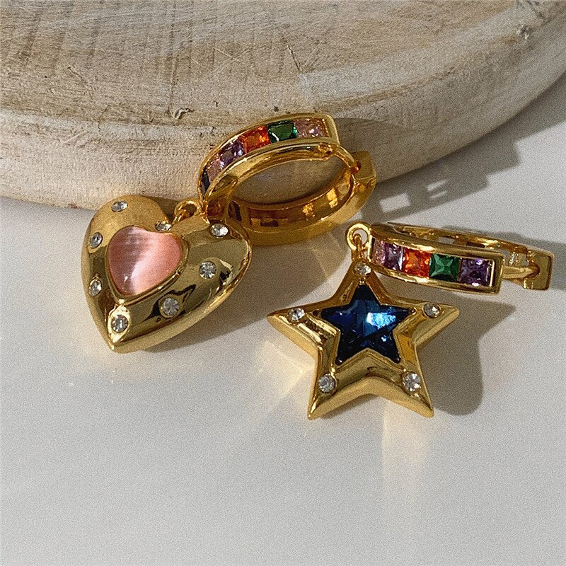 Colorful Heart Star Jewelry Set