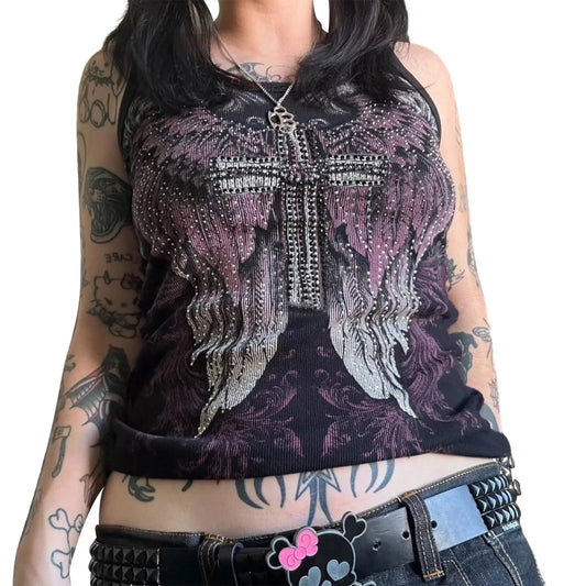 00s Grunge Cropped Top