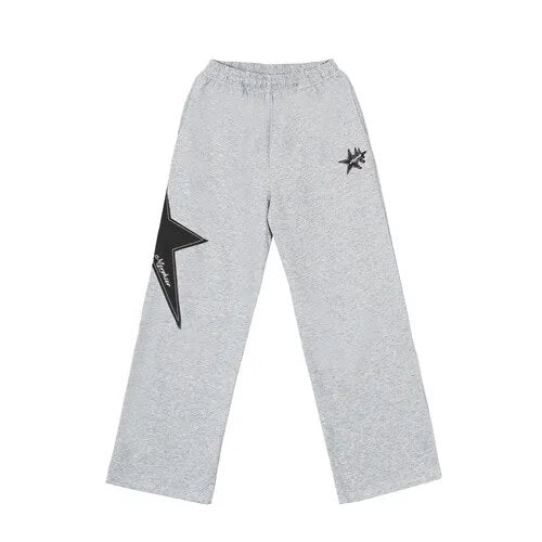 Retro Gray Graphic Sweatpants