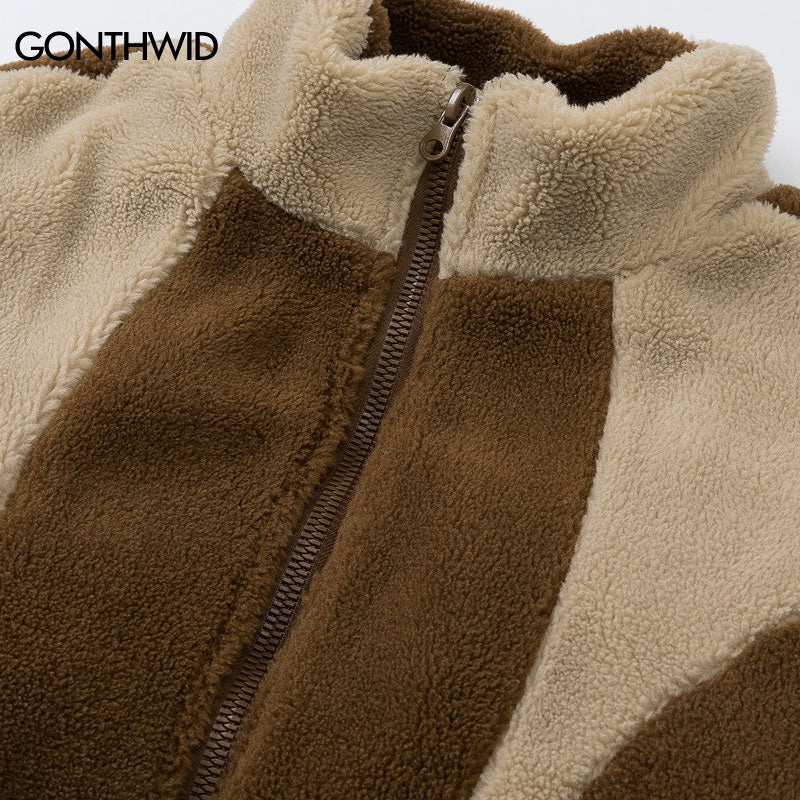 Patchwork Color Block Fleece - Tisso Clothing