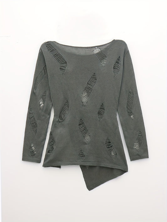 Ripped Knit Sweater