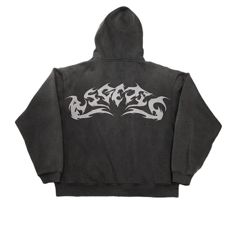 Print Flame Hoodie 00s - Tisso Clothing