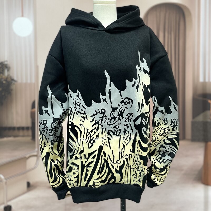 Streetwear Skull Print Hoodie - Tisso Clothing