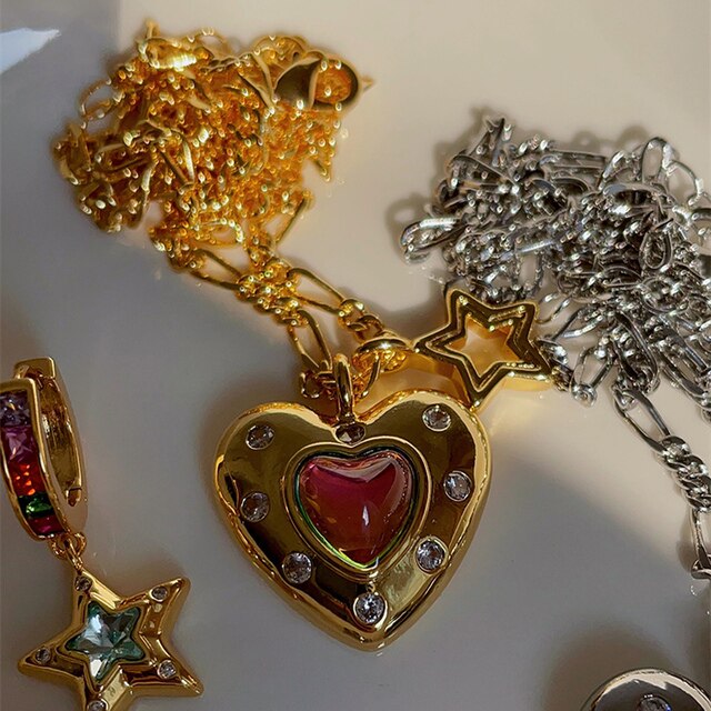 Colorful Heart Star Jewelry Set