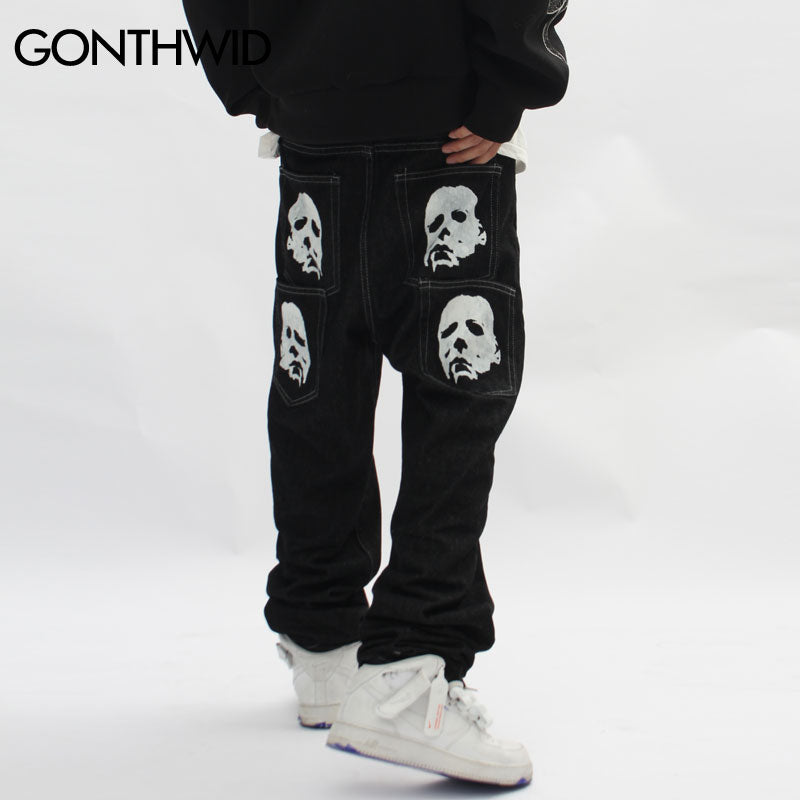 Graphic Baggy Jeans