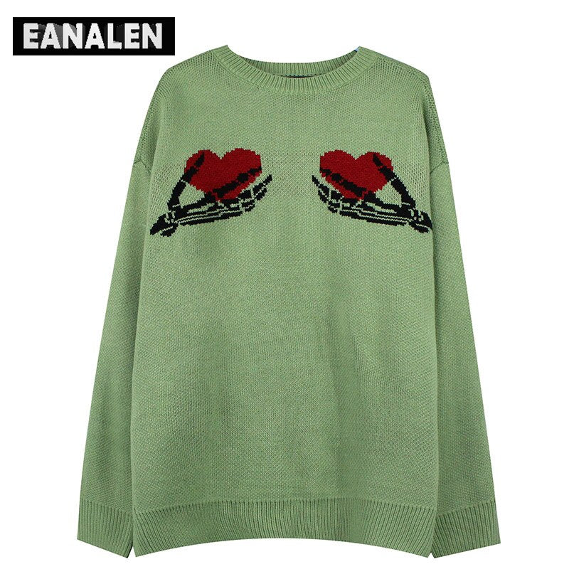 Knitted Skeleton Graphic Sweater