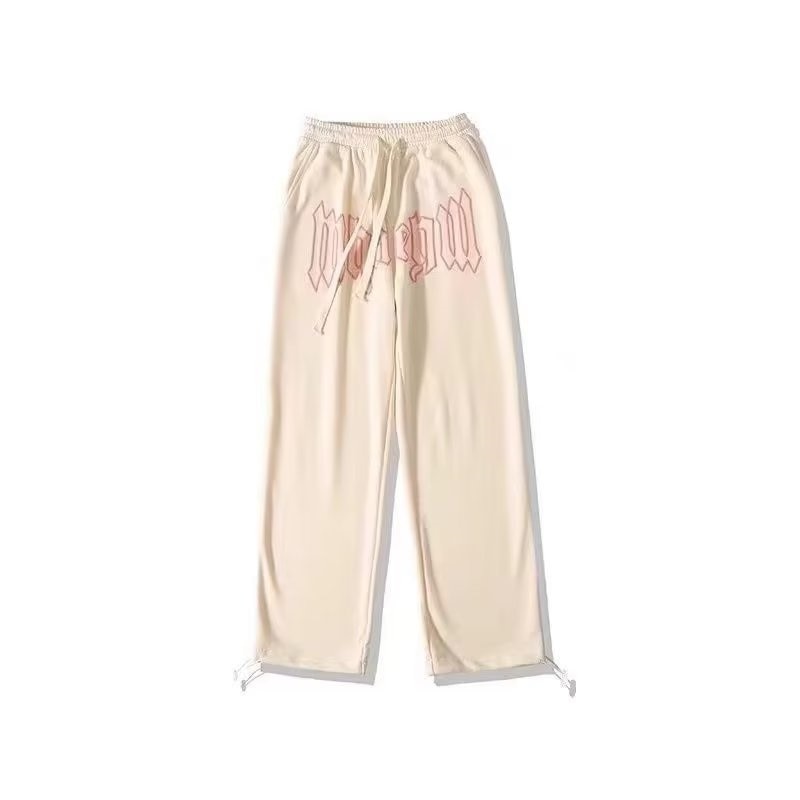 Letter Print Straight Pants