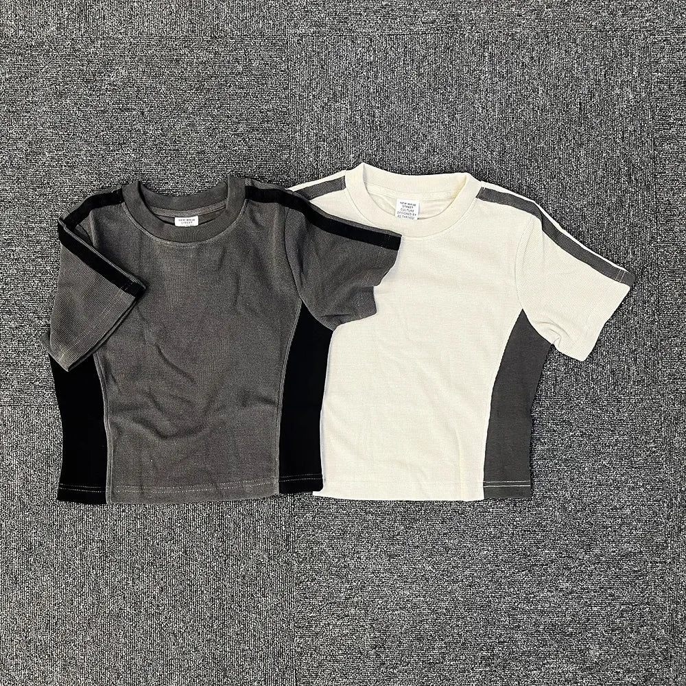 Colour Block Cropped Top