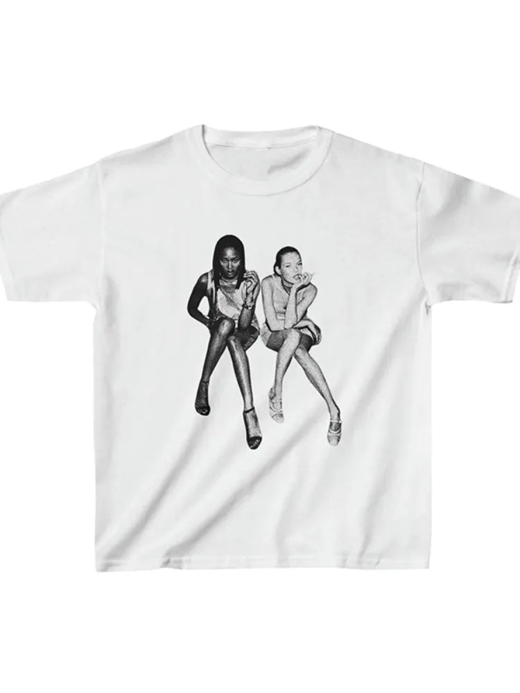 Aesthetic Graphic White Tee