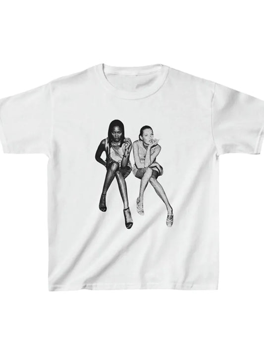 Aesthetic Graphic White Tee