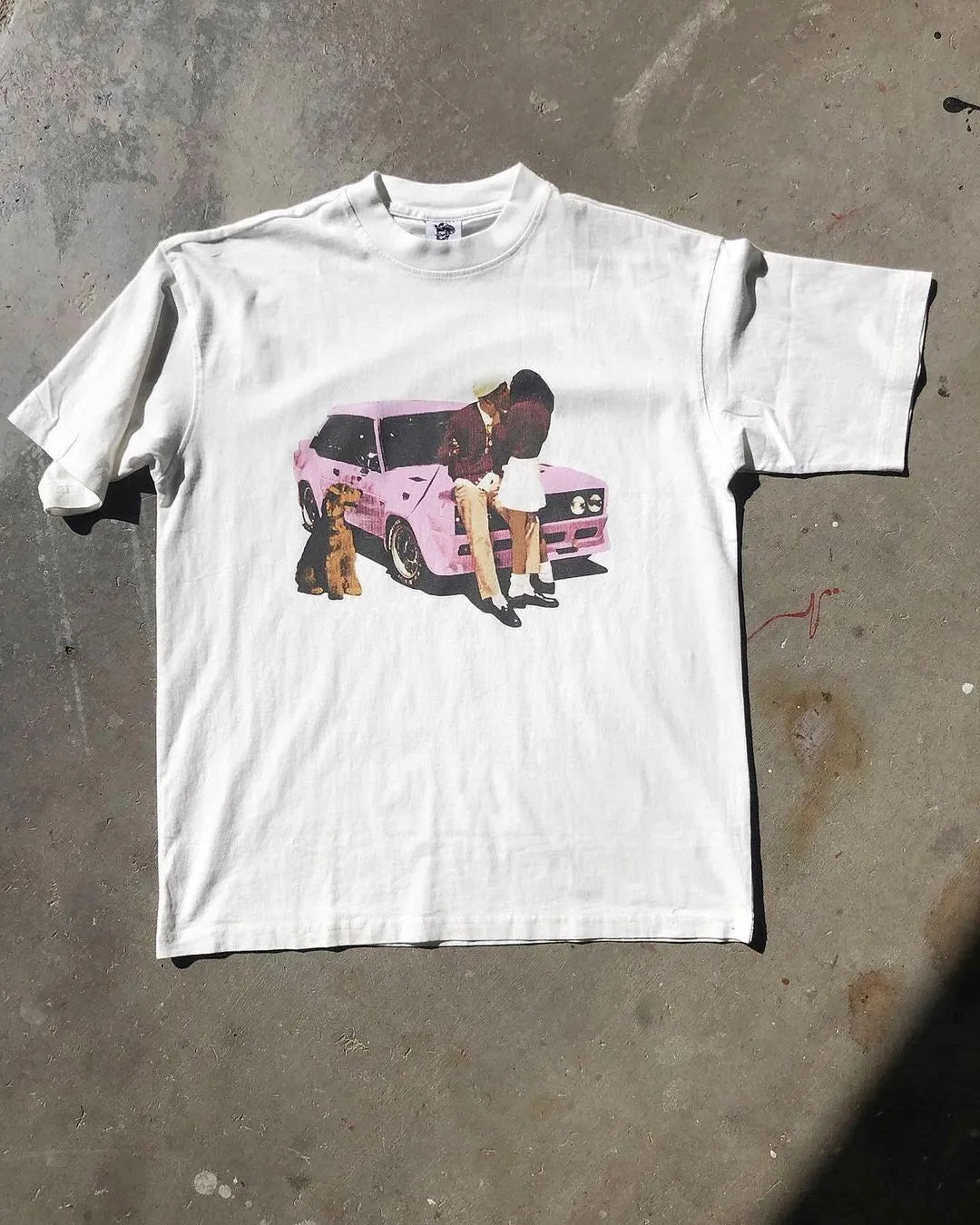 Kawaii Graphic Car Print Tee