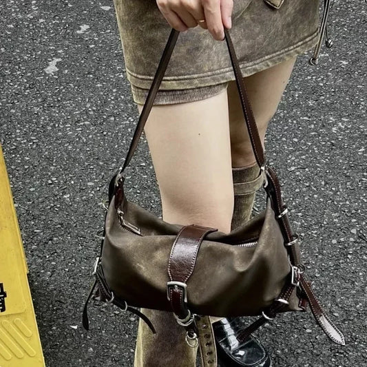 Retro Faux Leather Handbag