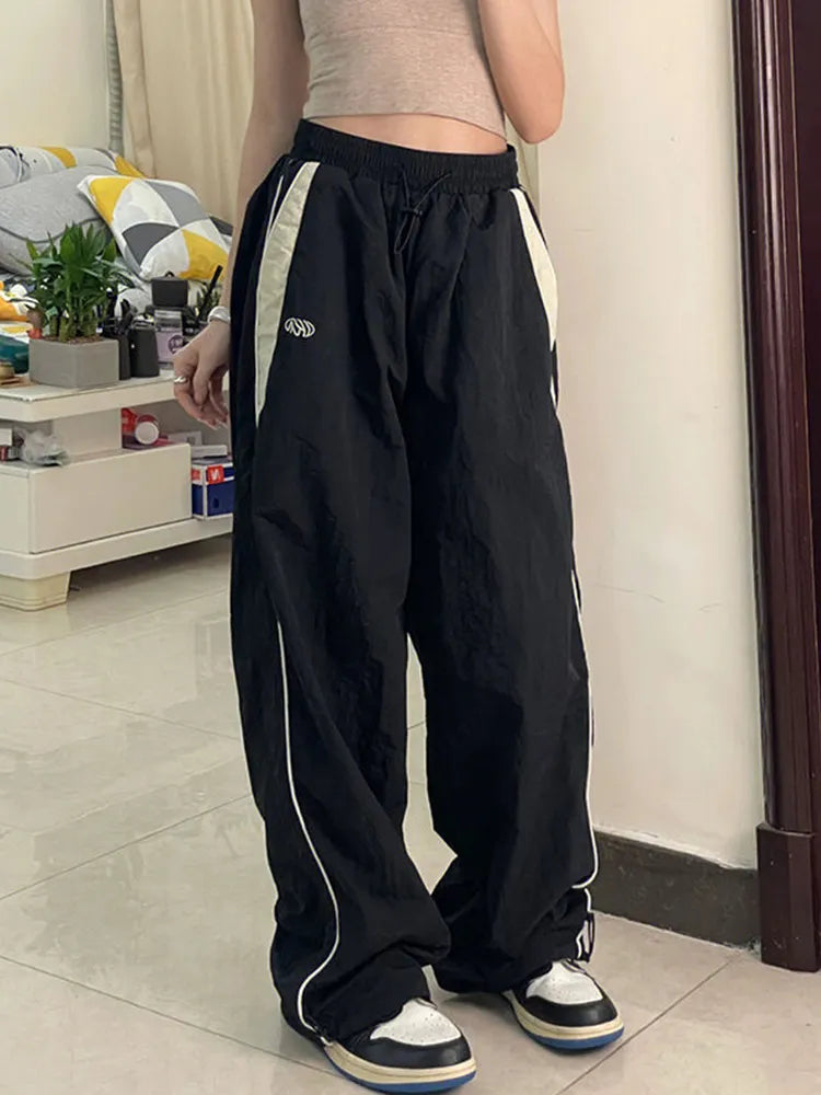 Retro Solid Colour Loose Pants