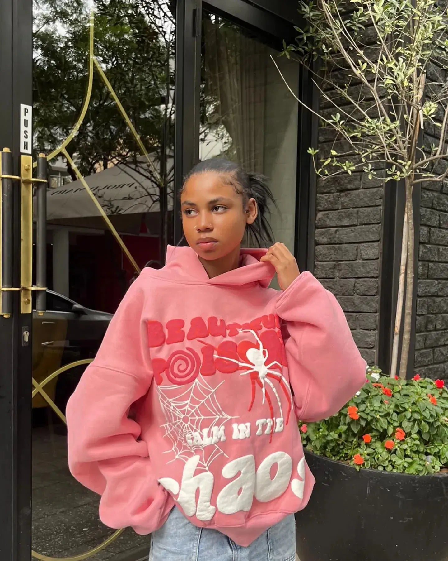 Hip Hop Abstract Print Hoodie
