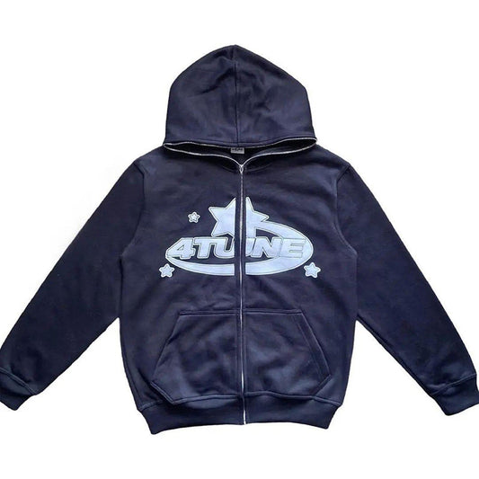 Graphic Zipper Hoodie