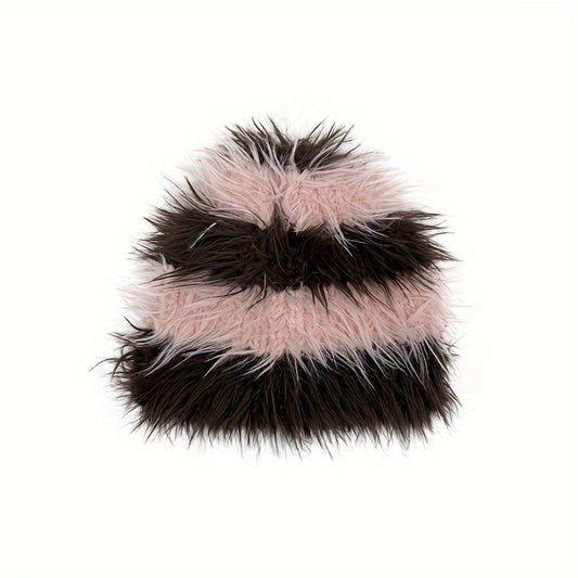 Mohair Stripped Beanie