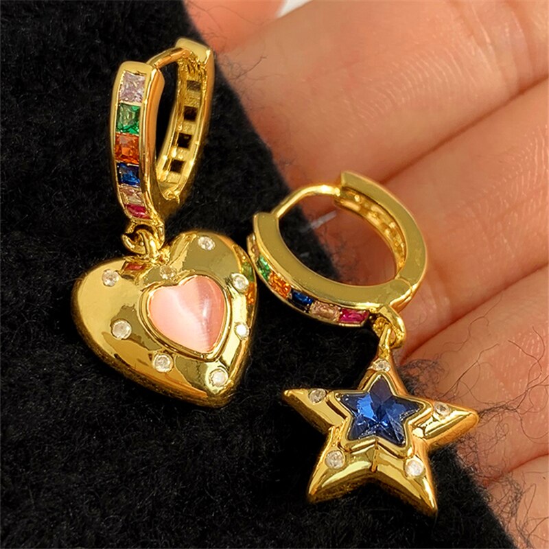 Colorful Heart Star Jewelry Set