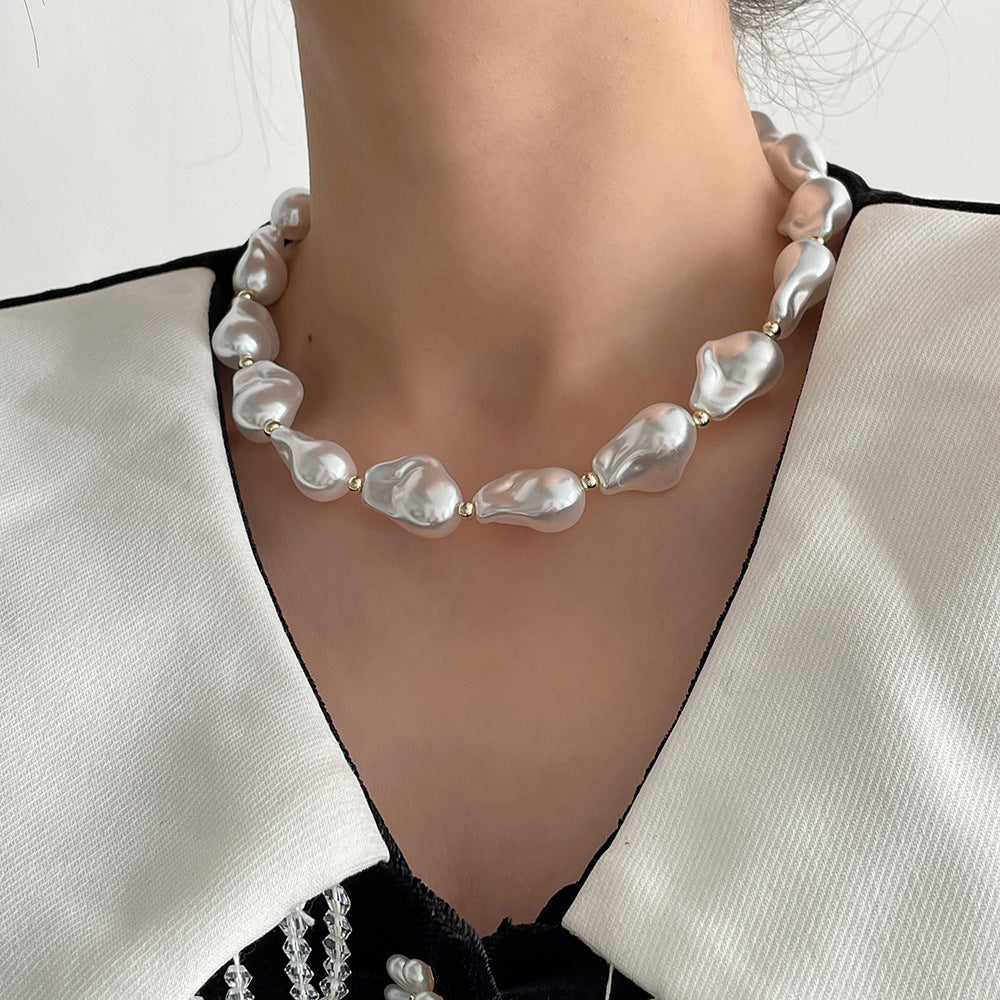 Old Money Pearl Buckle Necklace