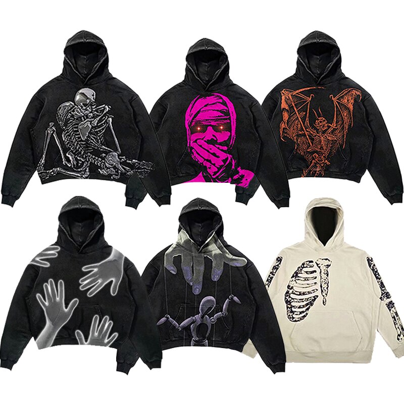 Unique Print Oversized Hoodie - Tisso Clothing
