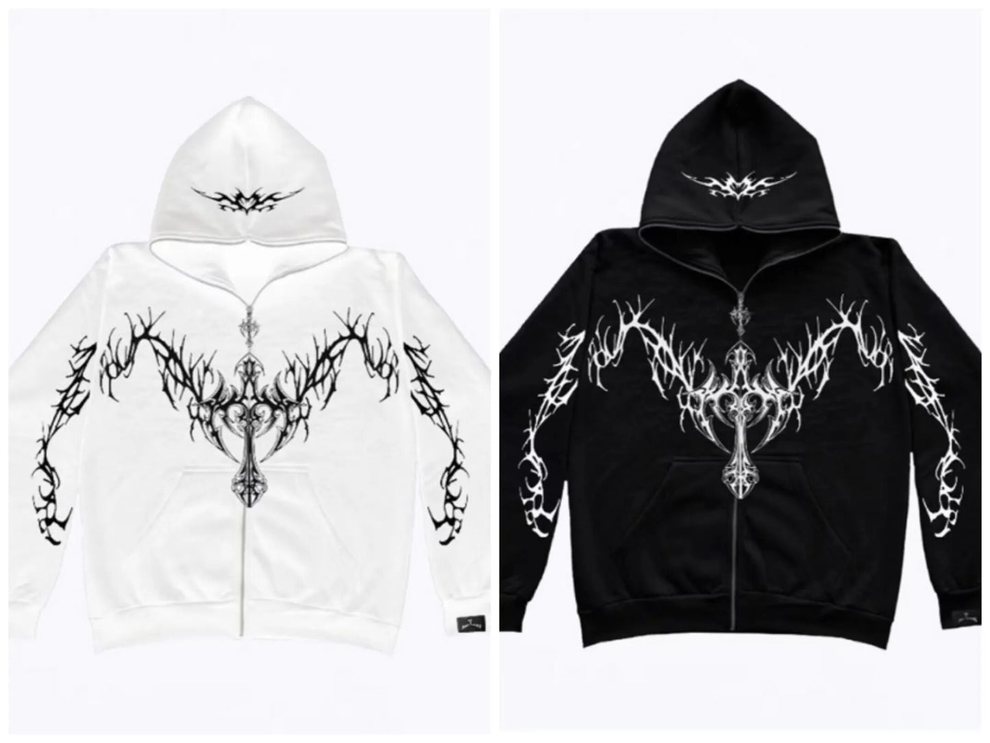 Gothic Clothing Trend Zipper Hoodies - Tisso Clothing