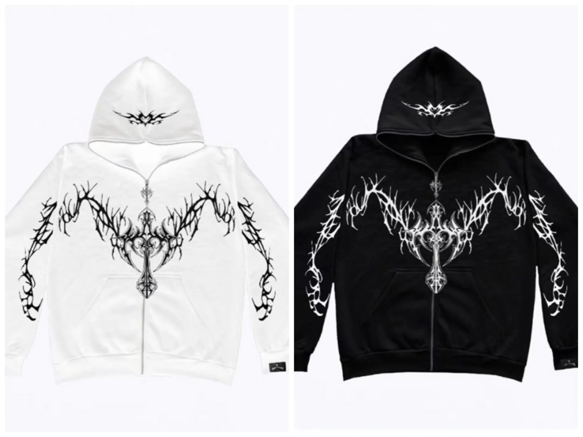 Gothic Clothing Trend Zipper Hoodies - Tisso Clothing
