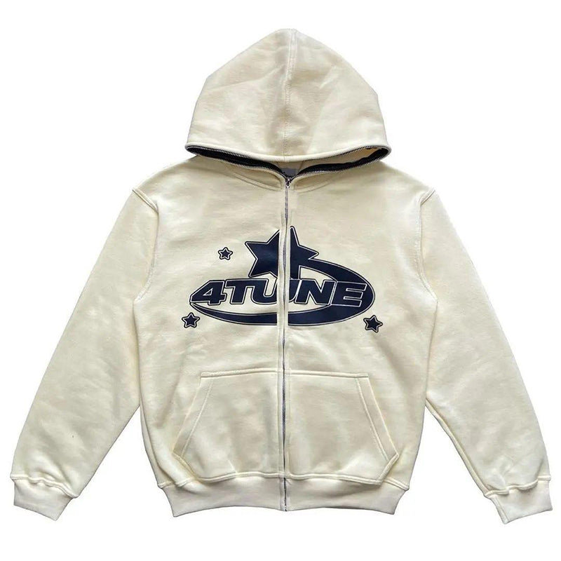 Graphic Zipper Hoodie