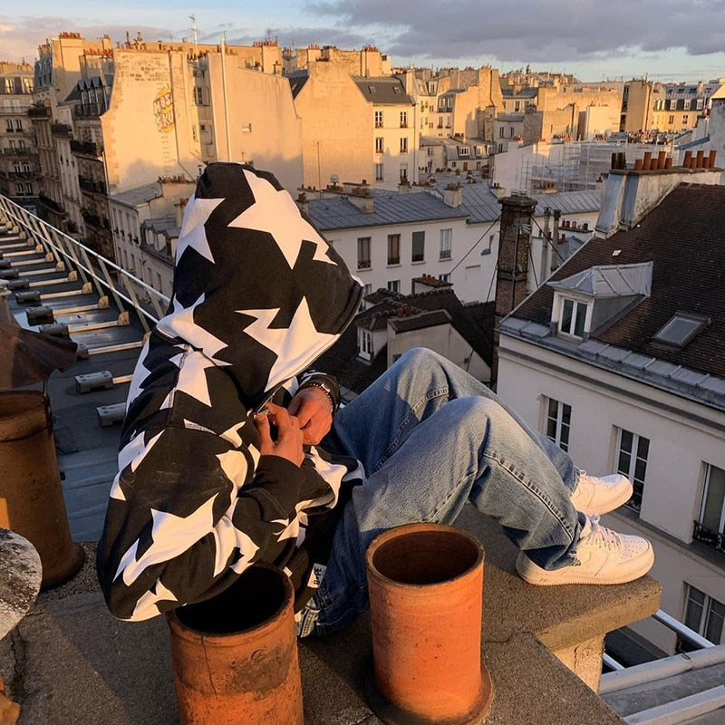 Zip Up Star Hoodie, Y2K - Tisso Clothing