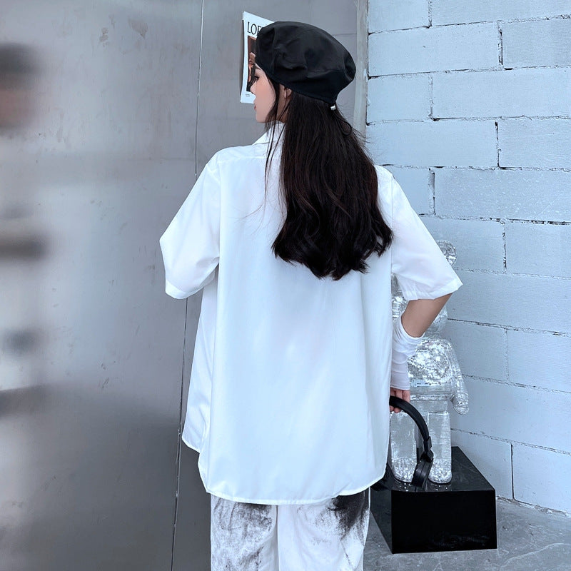 Heart Printed Loose Shirt