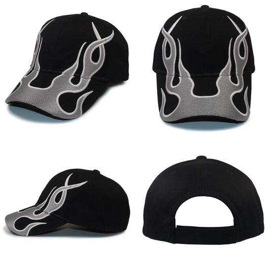 Flame Baseball Graphic Cap