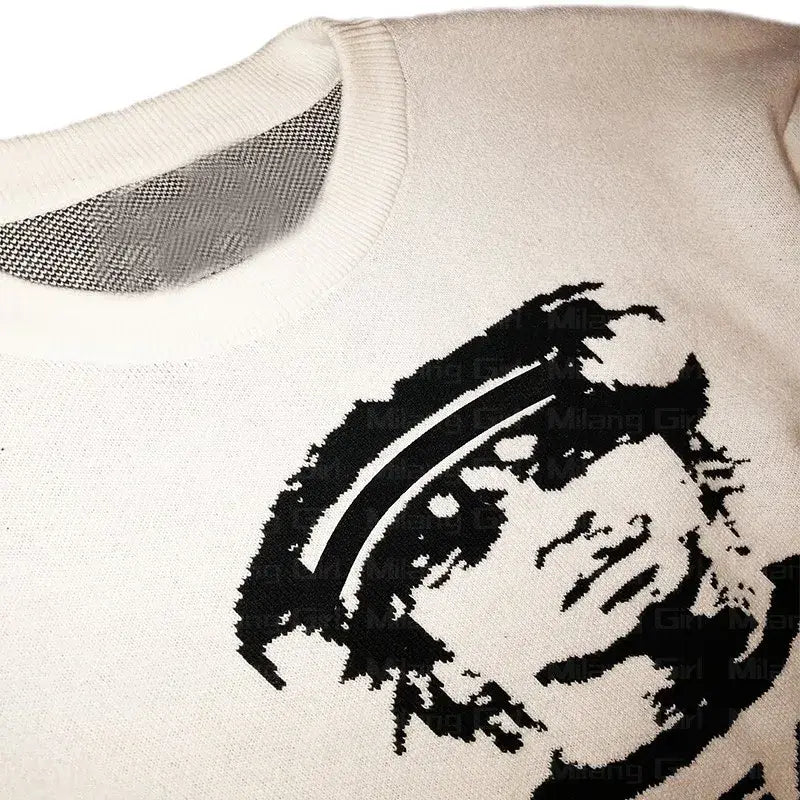Graphic Knit Sweater
